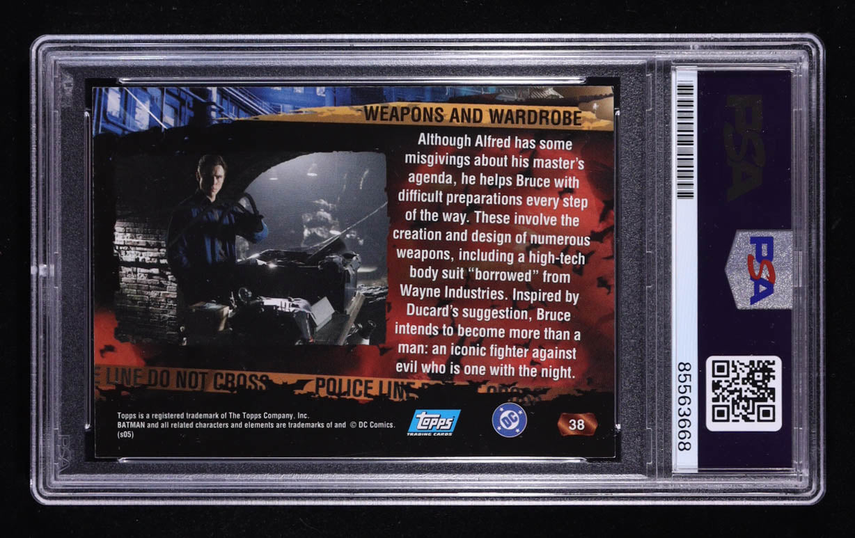 Authentic Christian Bale Autographed 2005 Topps Batman Begins Card PSA Authentic