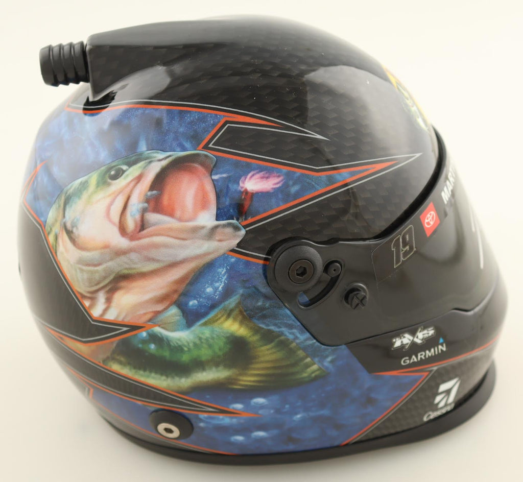 Authentic Martin Truex Jr. Autographed NASCAR Bass Pro Shops Mini Helmet PA COA