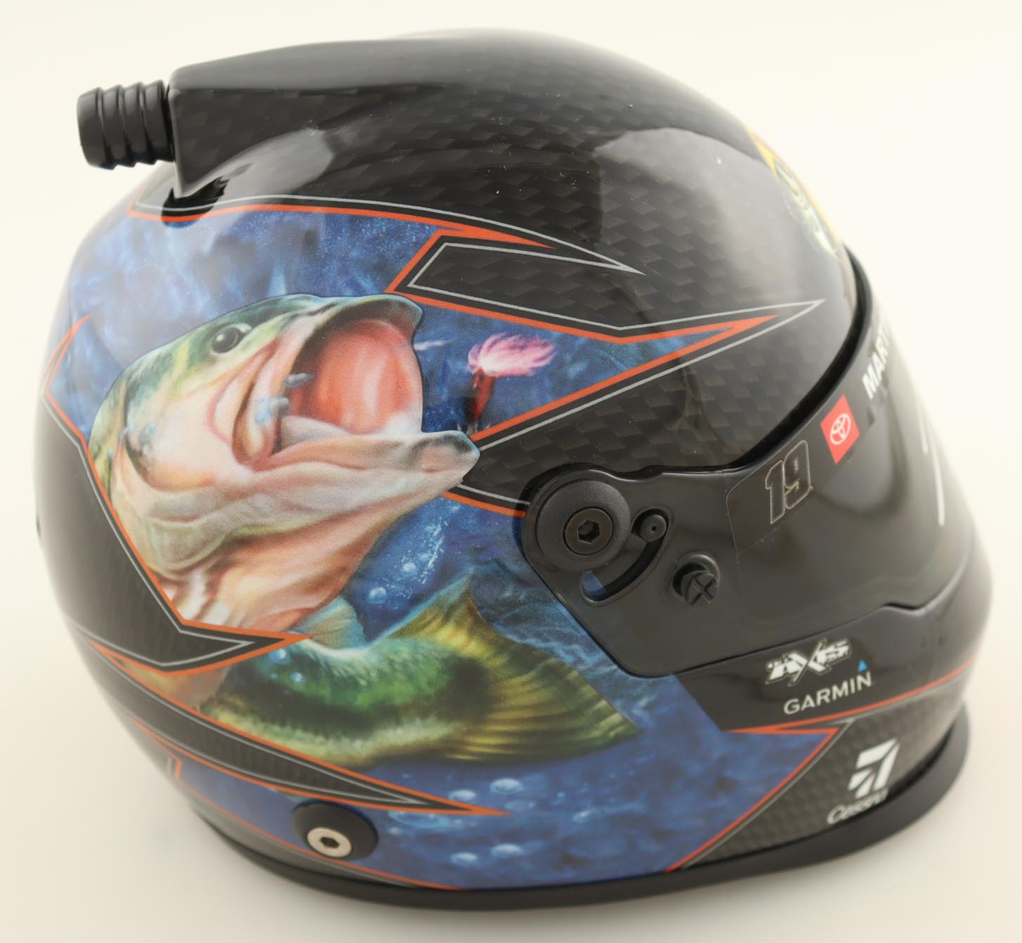Authentic Martin Truex Jr. Autographed NASCAR Bass Pro Shops Mini Helmet PA COA