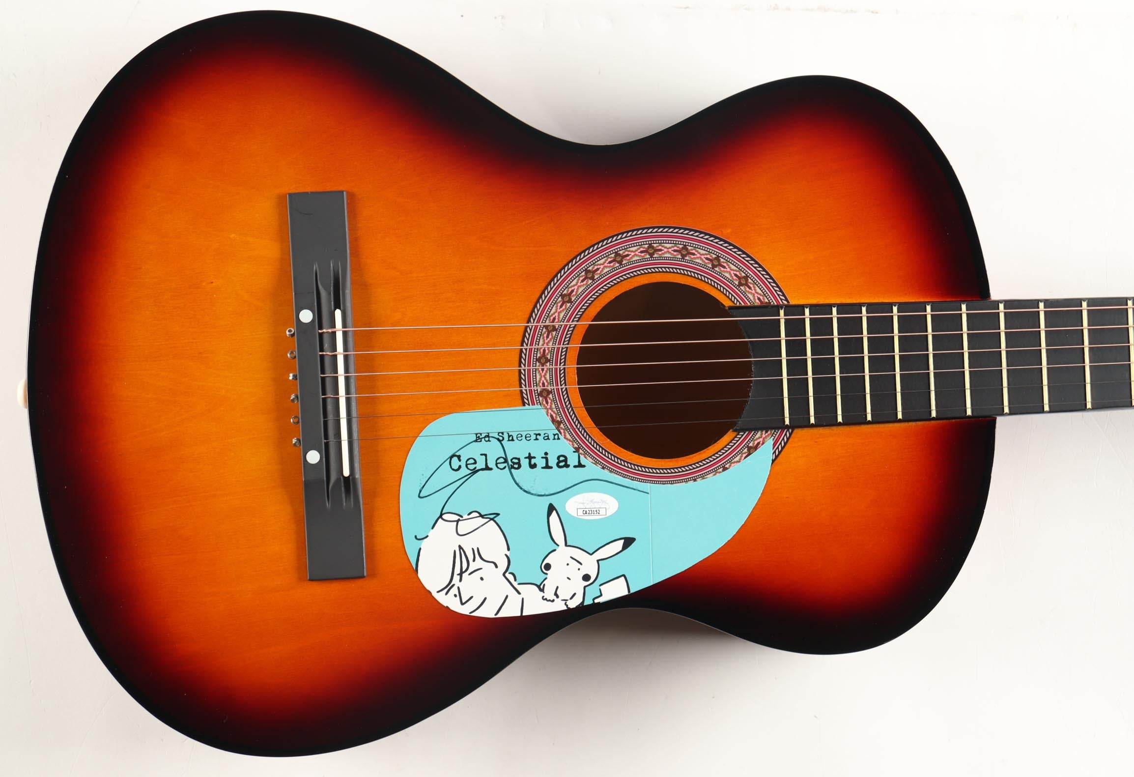 Ed Sheeran Autographed Guitar w/ Signed Custom Insert Pickguard | JSA Certified Signature | Music Memorabilia