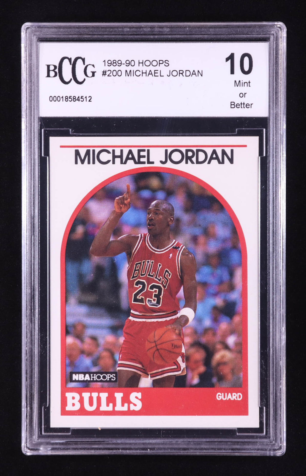 Authentic Michael Jordan 1989-90 Hoops #200 BCCG 10 Card