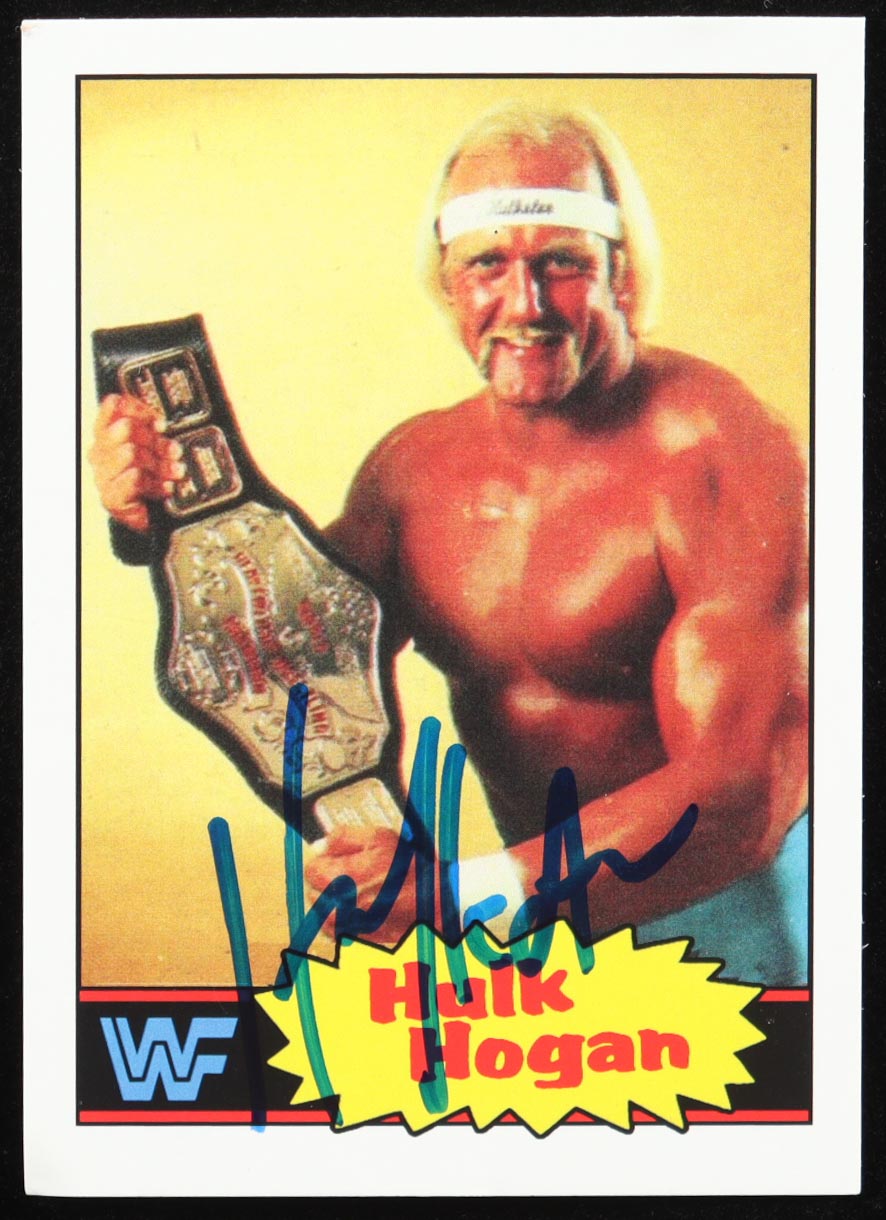Authentic Hulk Hogan Autographed Reprint Trading Card Beckett COA