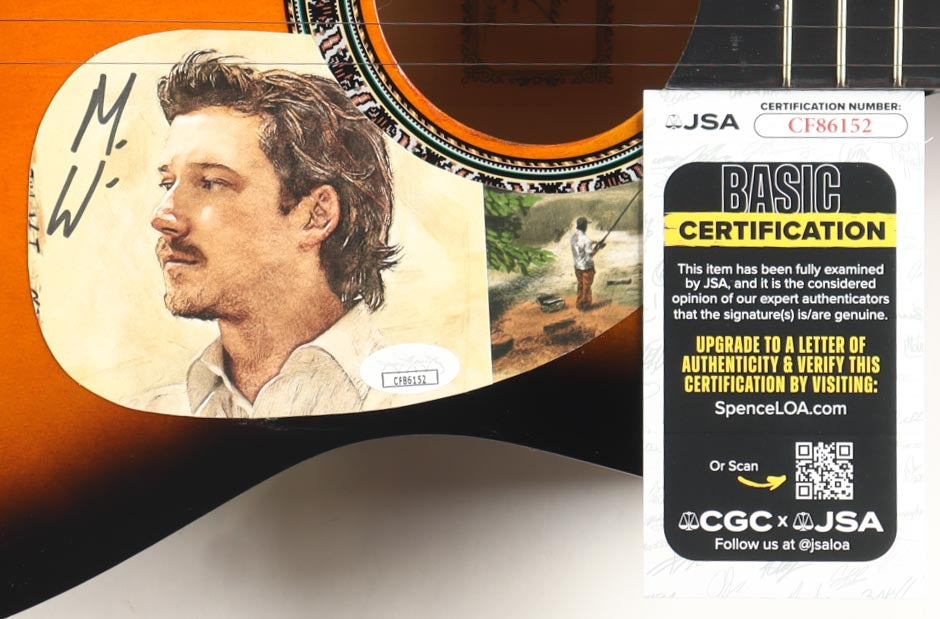 Morgan Wallen Autographed Guitar w/ Signed Custom Insert Pickguard | JSA Certified | Country Music Memorabilia