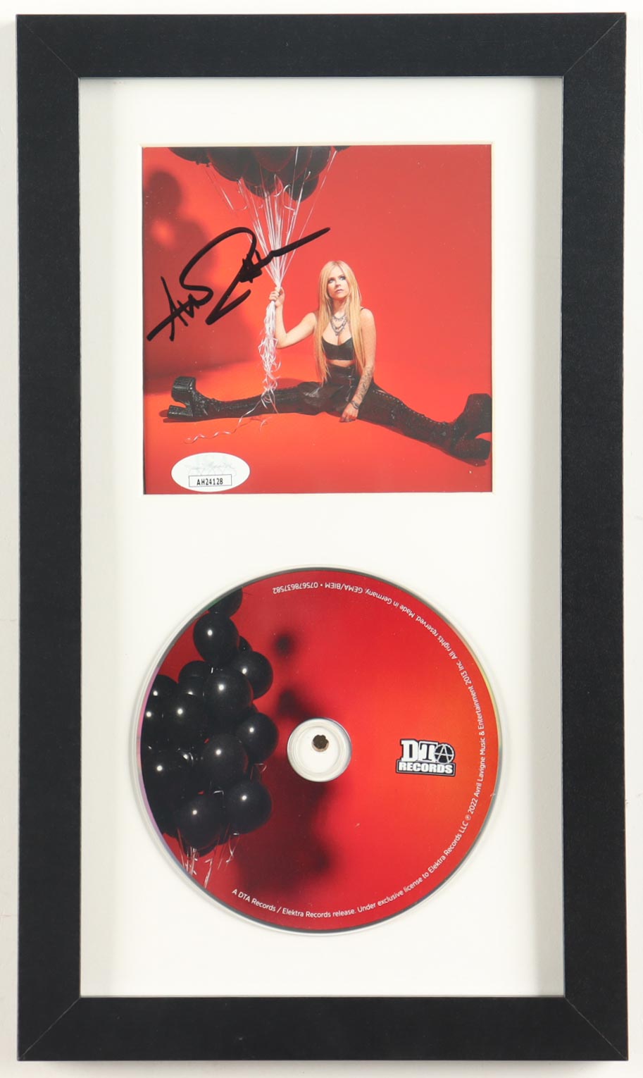 Avril Lavigne Autographed “Love Sux” Framed CD Insert | JSA Certified Signature | Music Memorabilia