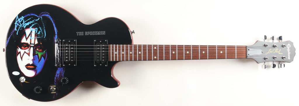 Authentic Ace Frehley Autographed Full-Size Custom Electric Guitar with Hand-Drawn Ace Sketch COA