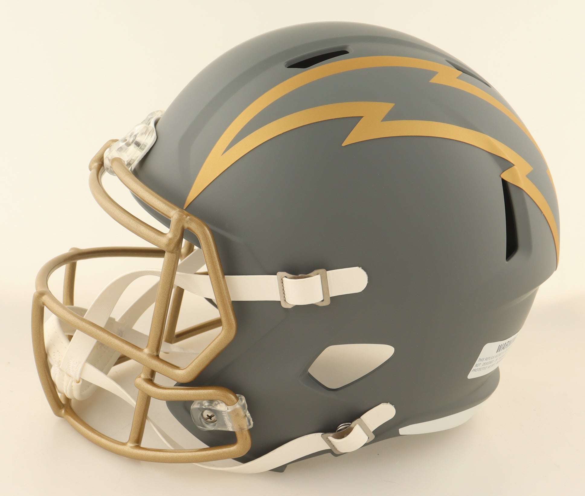 Authentic Justin Herbert Autographed Chargers Slate Full-Size Speed Helmet Fanatics COA