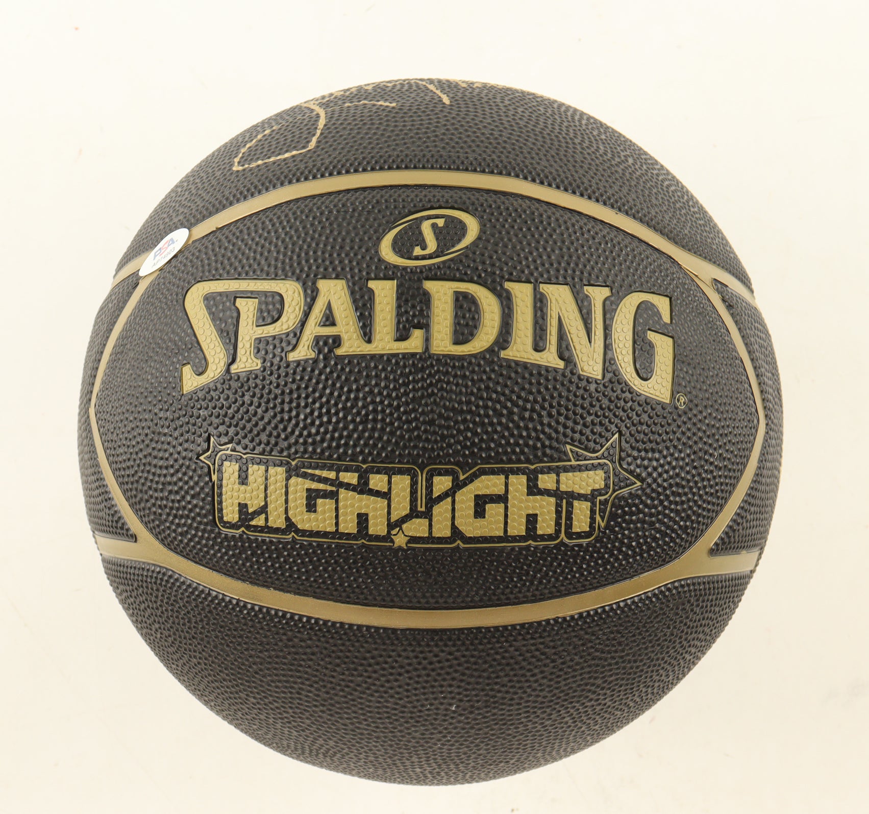 Larry Bird Signed NBA Basketball with Display Stand (PSA)