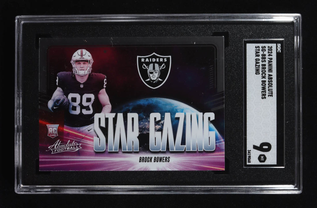 Brock Bowers 2024 Absolute Star Gazing #16 Rookie Card RC | SGC 9 Mint | NFL Collectible
