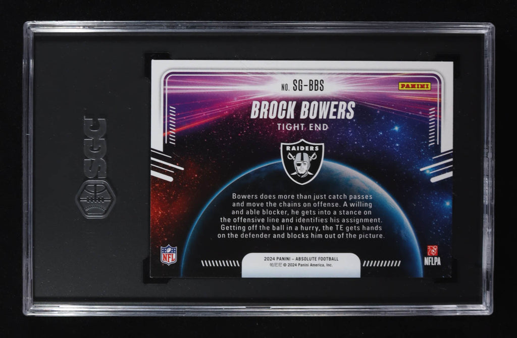 Brock Bowers 2024 Absolute Star Gazing #16 Rookie Card RC | SGC 9 Mint | NFL Collectible