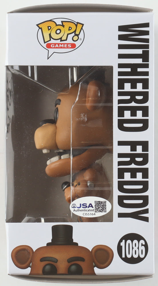 Kevin Foster Signed “Five Nights at Freddy’s” Withered Freddy #1086 Funko Pop! – Inscribed “Freddy” (JSA COA)