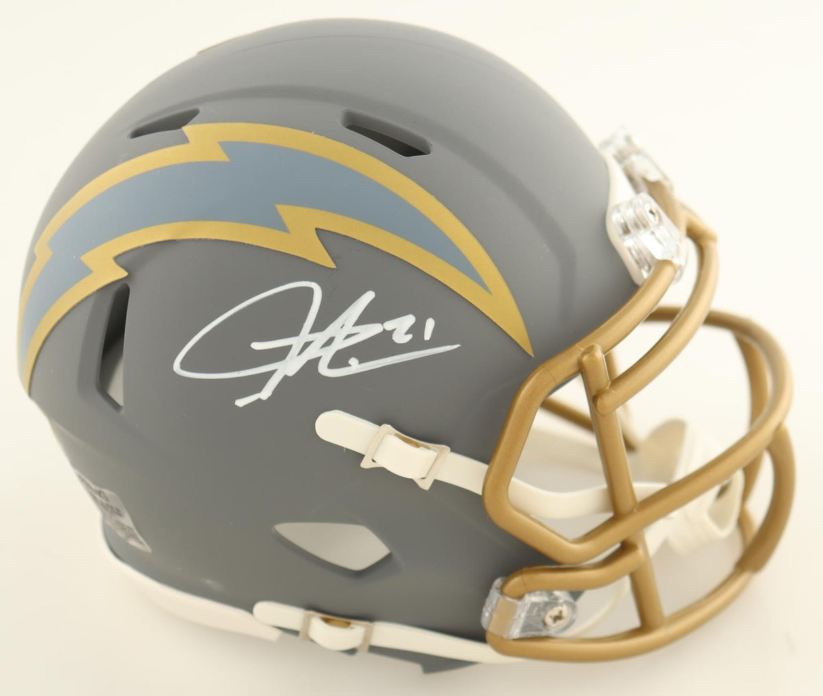 LaDainian Tomlinson Signed Chargers Slate Alternate Speed Mini Helmet (Beckett)