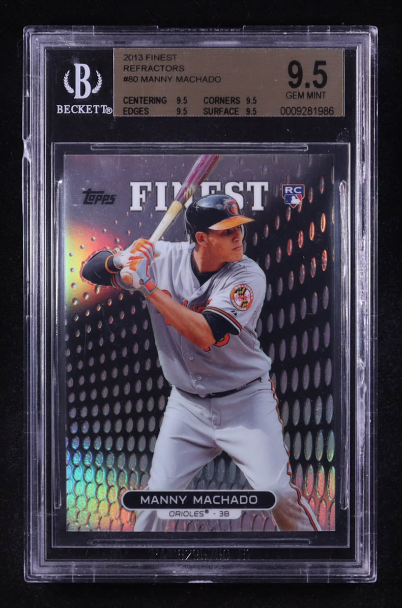 Authentic Manny Machado 2013 Finest Refractors 80 BGS 9.5 Rookie Card