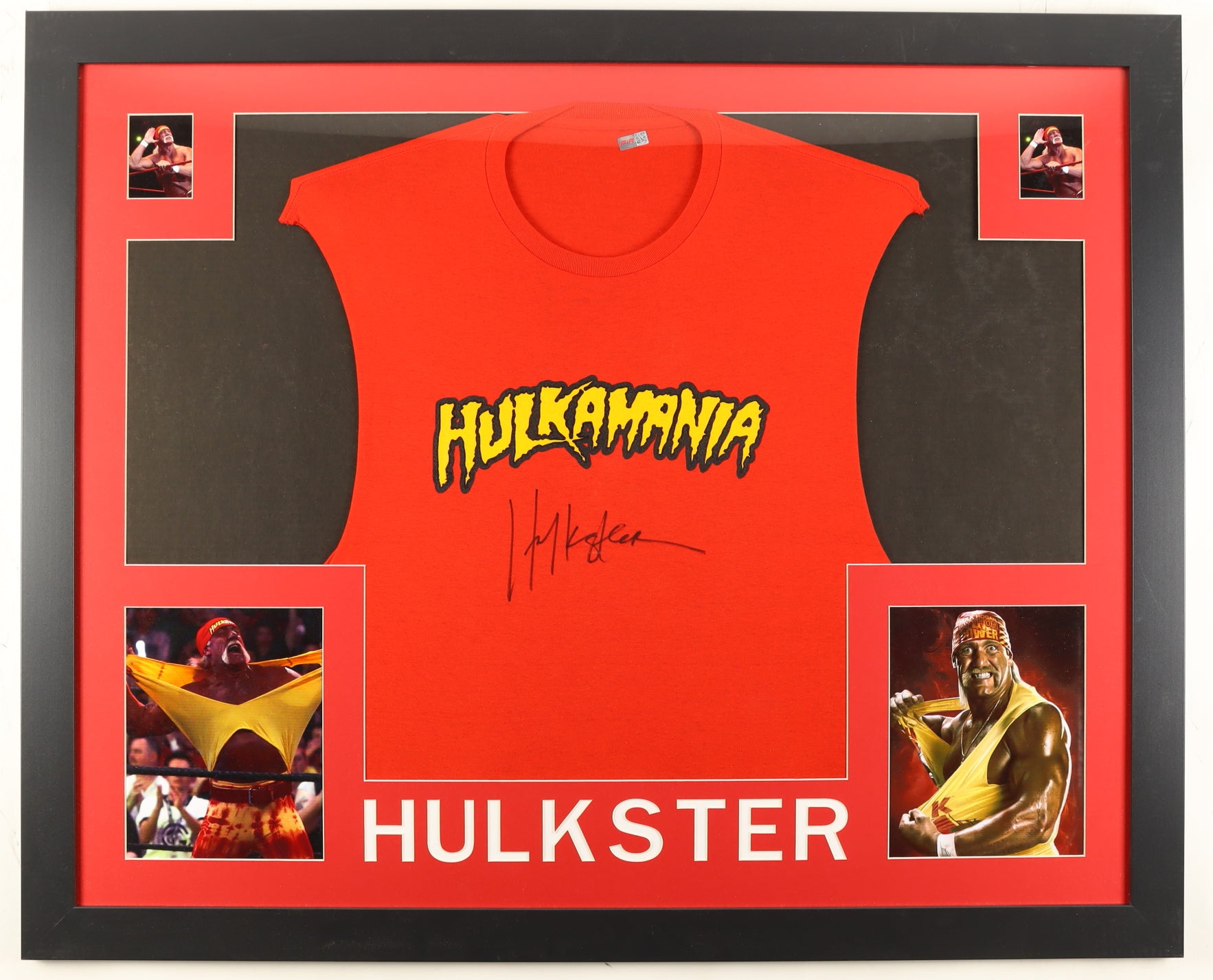 Authentic Hulk Hogan Autographed Hulkamania Custom Framed T-Shirt Display PIA COA