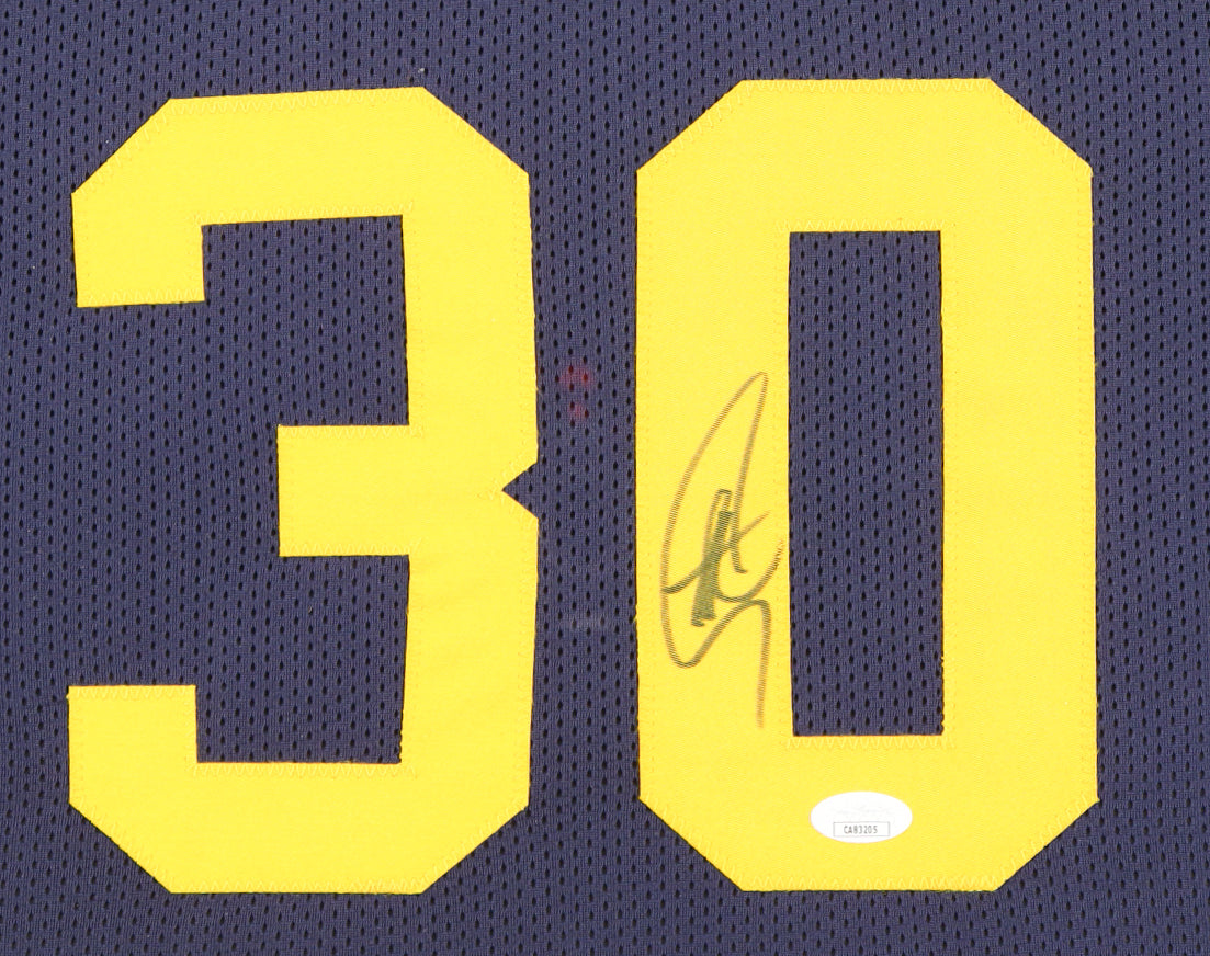 Authentic Stephen Curry Autographed Custom Framed Jersey Display JSA COA