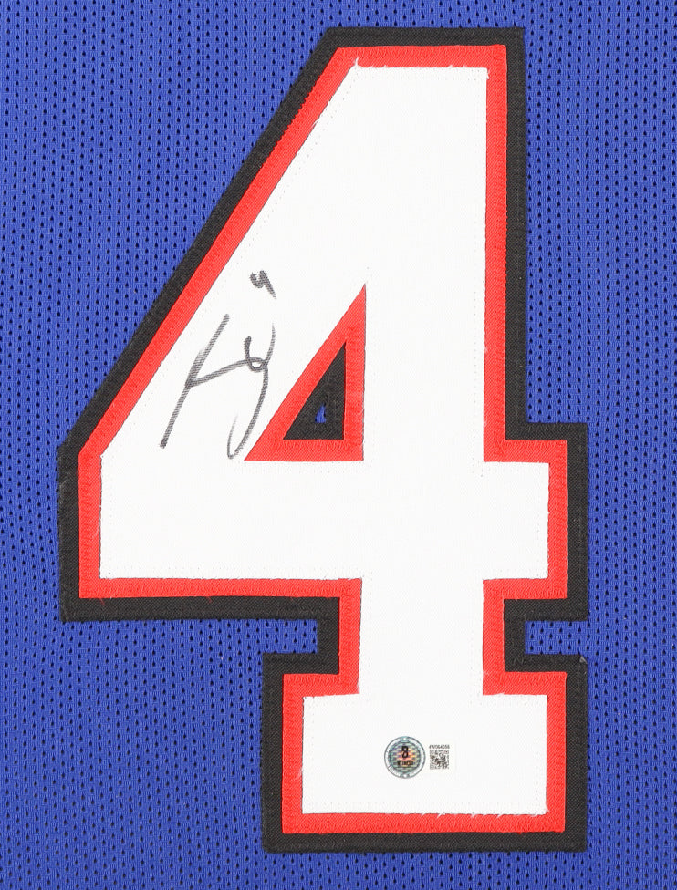 James Cook Autographed Custom Framed Football Jersey Display | Beckett Certified Signature | NFL Memorabilia
