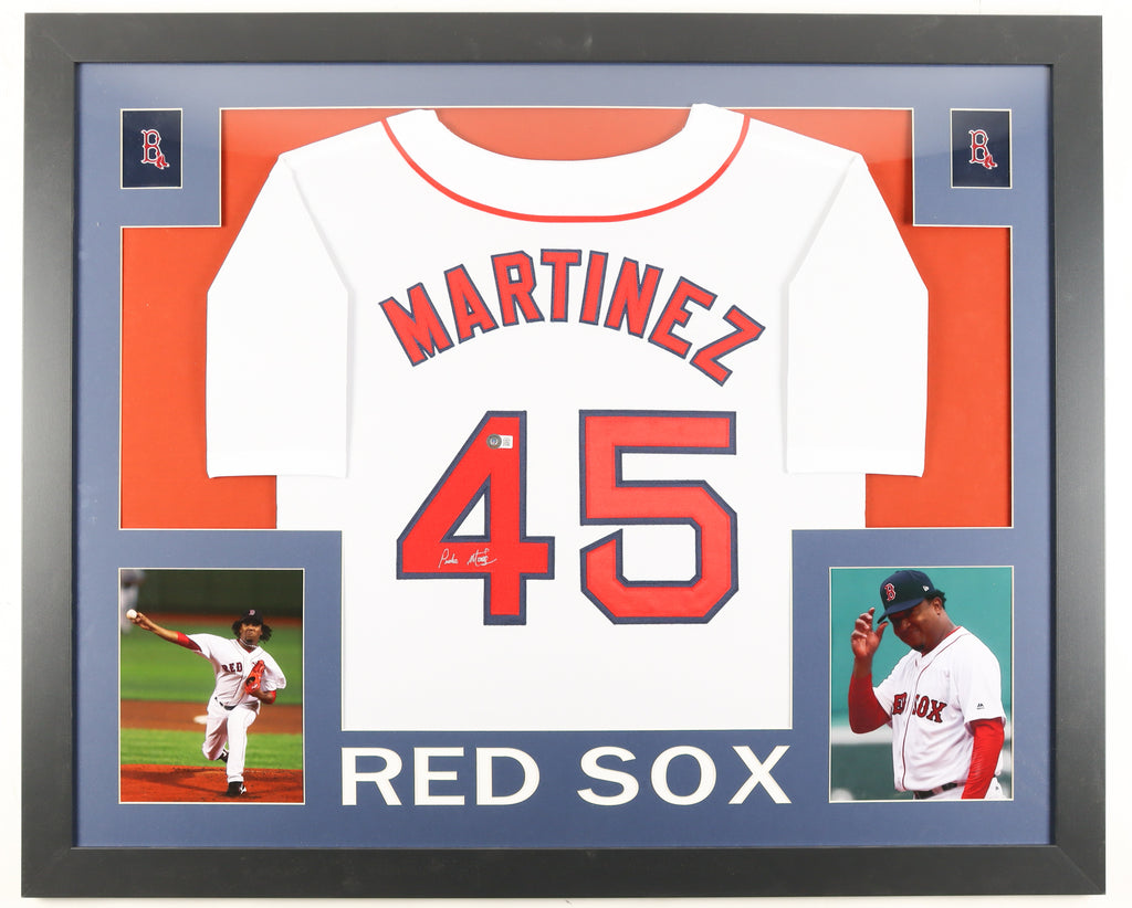 Authentic Pedro Martinez Autographed Custom Framed Jersey Display Beckett COA