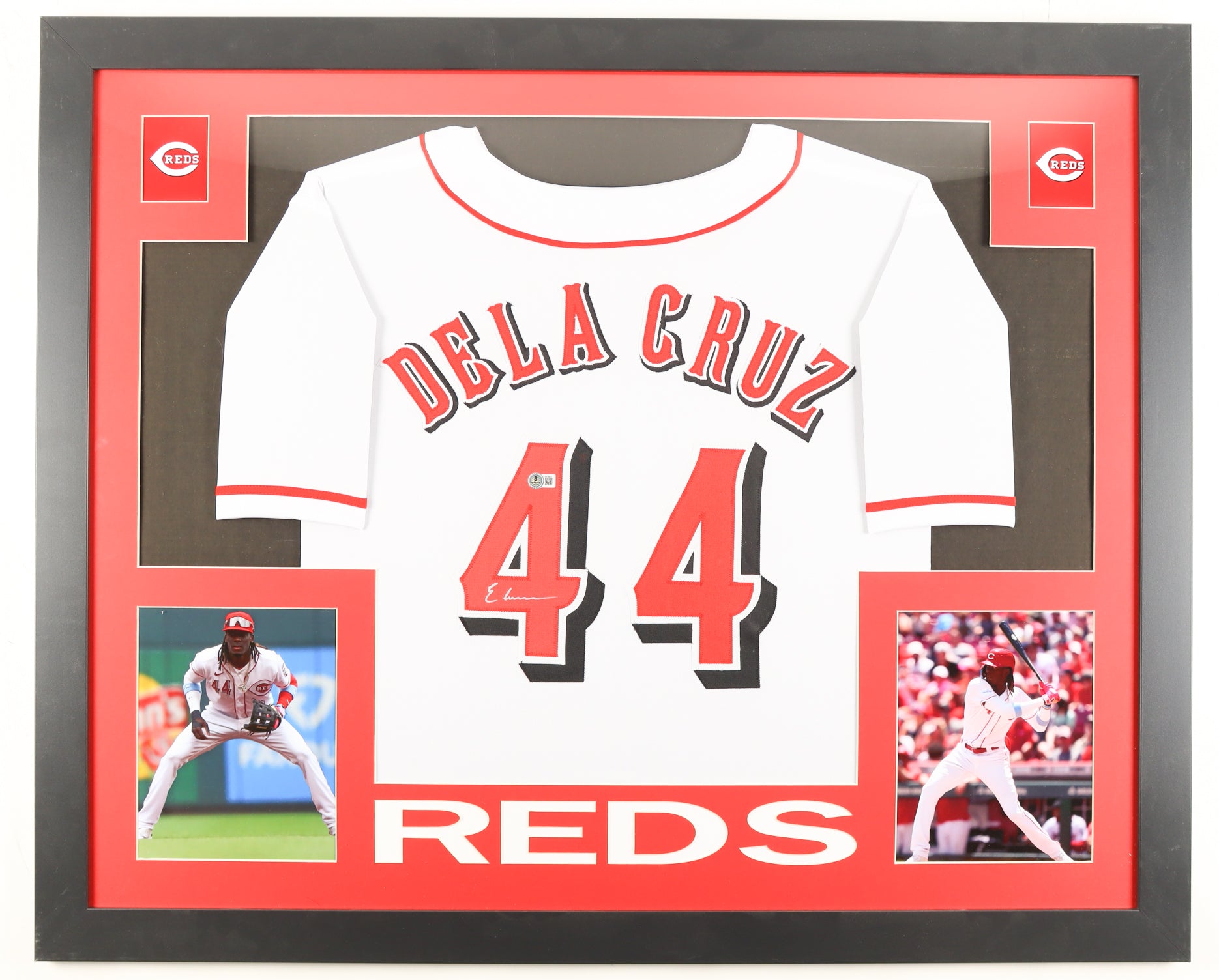 Elly De La Cruz Autographed Custom Framed Baseball Jersey Display | Beckett Certified Signature | MLB Star