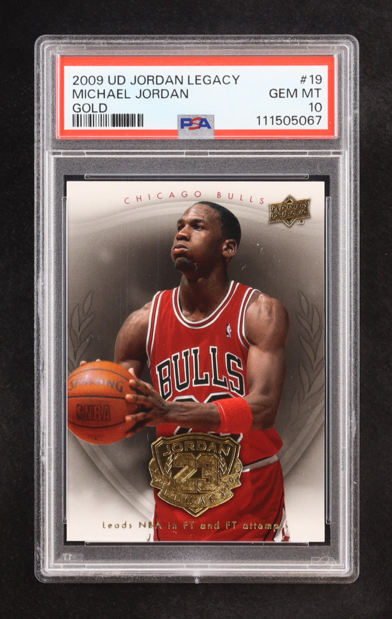 Authentic Michael Jordan 2009-10 Upper Deck Legacy Collection Gold 19 PSA 10 Card