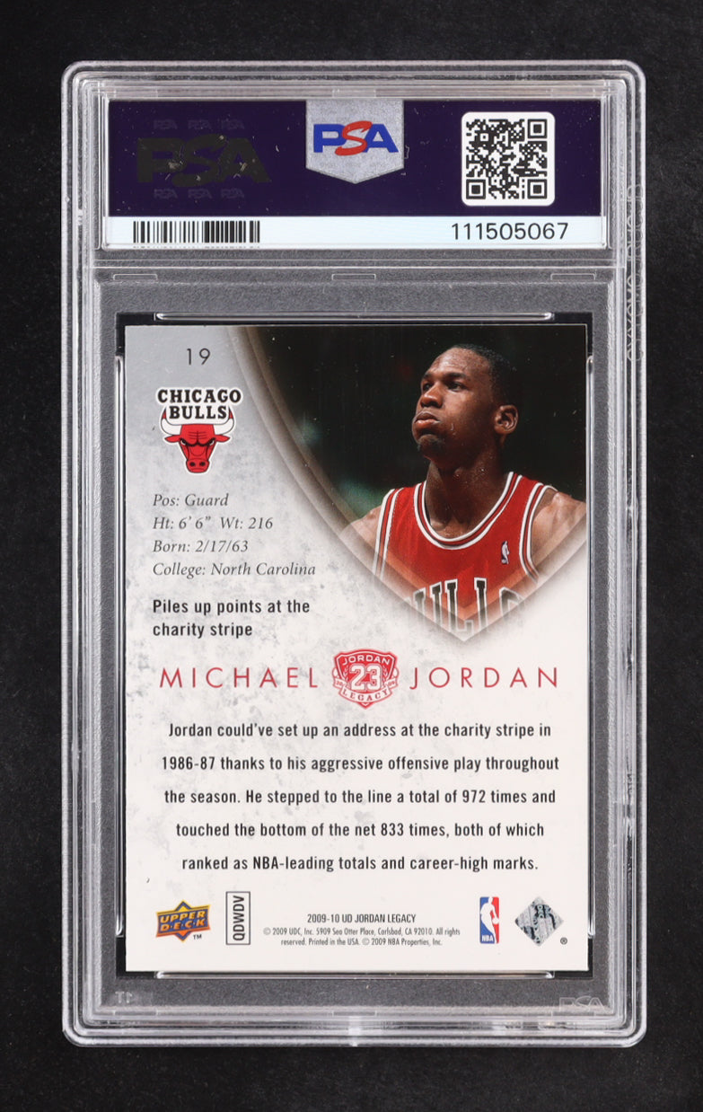 Authentic Michael Jordan 2009-10 Upper Deck Legacy Collection Gold 19 PSA 10 Card
