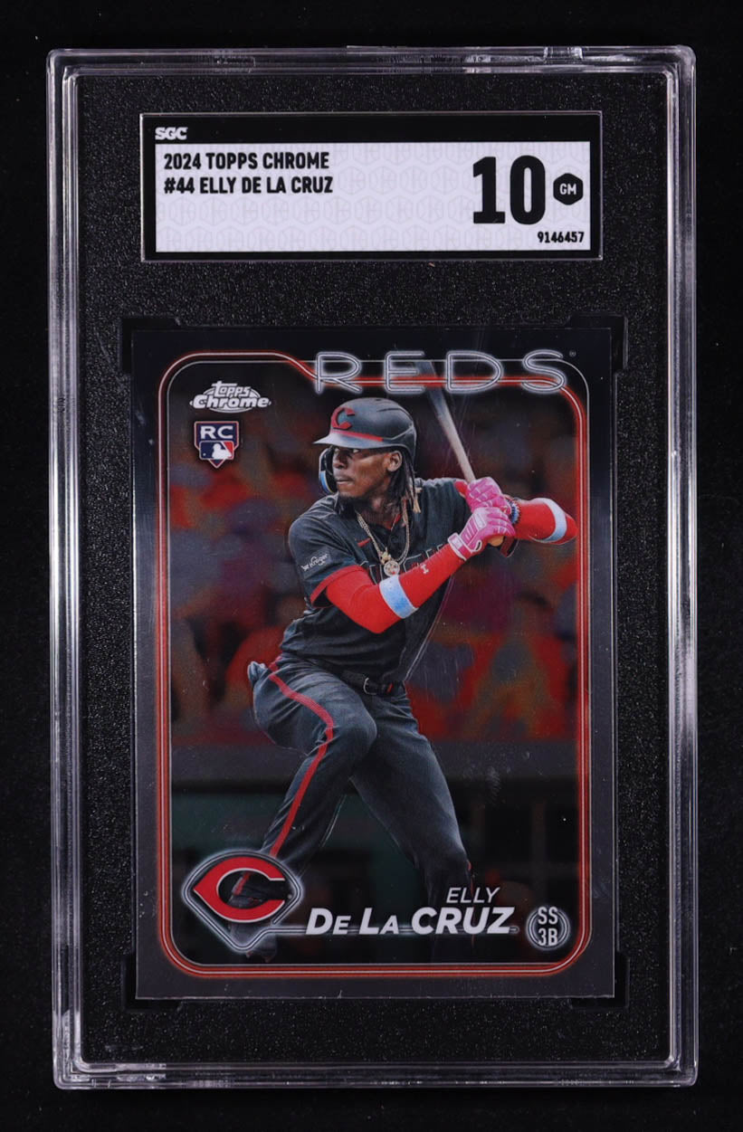 Authentic Elly De La Cruz 2024 Topps Chrome 44 SGC 10 Rookie Card