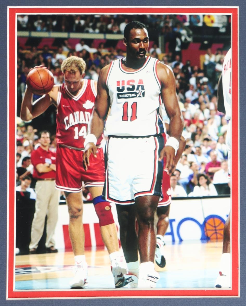 Authentic Karl Malone Autographed Custom Framed Jersey JSA COA