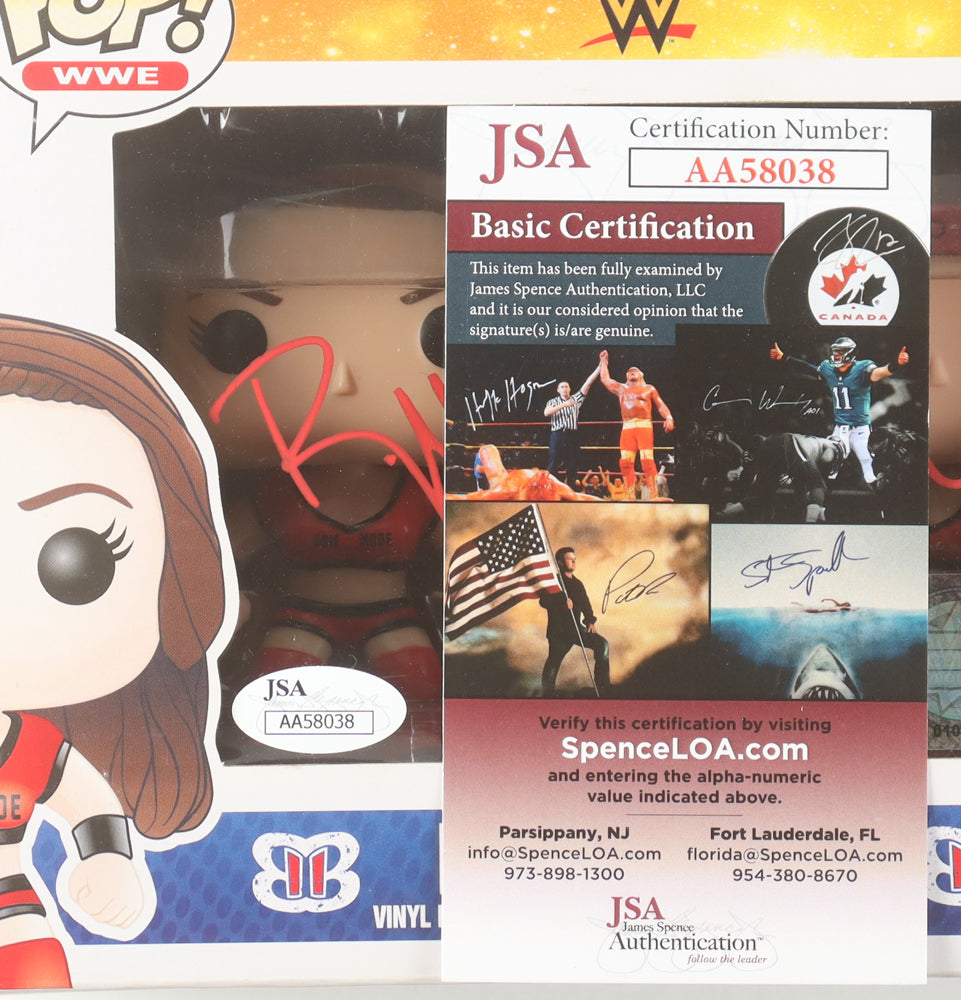 Authentic Brie Bella and Nikki Bella Autographed WWE 2 Pack Funko Pop JSA COA