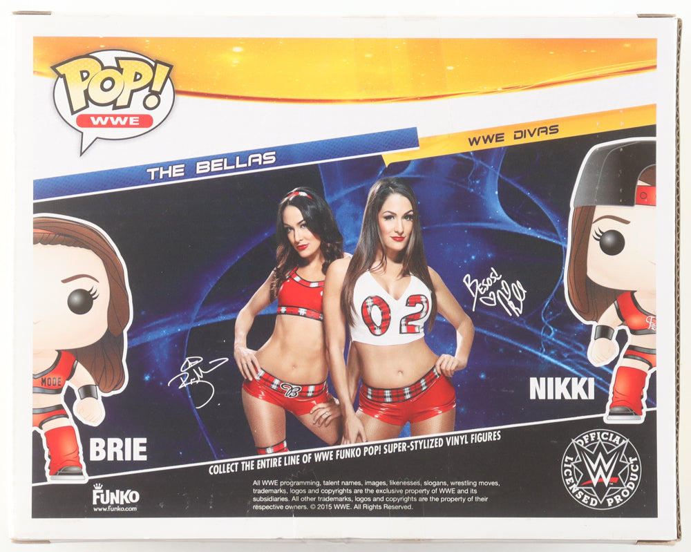 Authentic Brie Bella and Nikki Bella Autographed WWE 2 Pack Funko Pop JSA COA