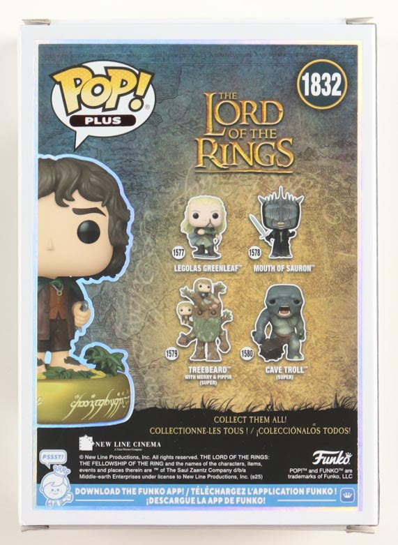 Authentic Elijah Wood Autographed Lord of the Rings 1832 Frodo Funko Pop Frodo Inscription Beckett COA
