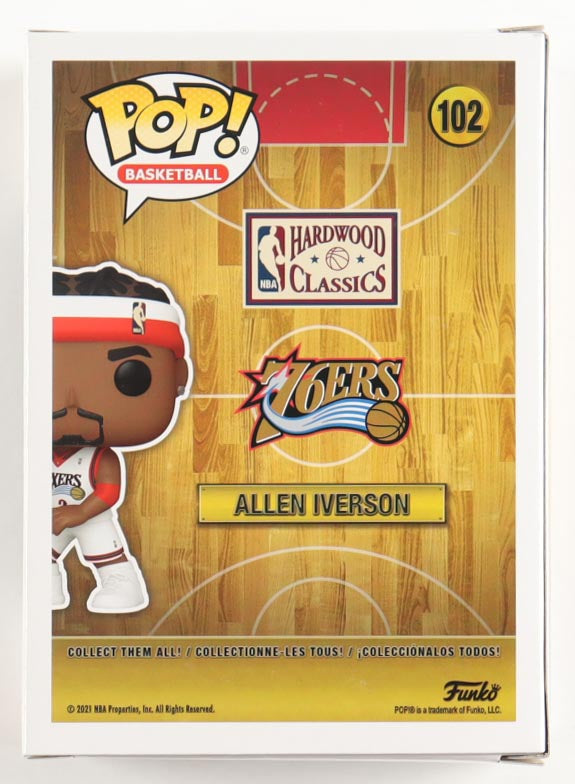 Allen Iverson Autographed Philadelphia 76ers Funko Pop #102 | JSA Certified Signature | NBA Hall of Famer