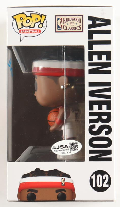 Allen Iverson Autographed Philadelphia 76ers Funko Pop #102 | JSA Certified Signature | NBA Hall of Famer