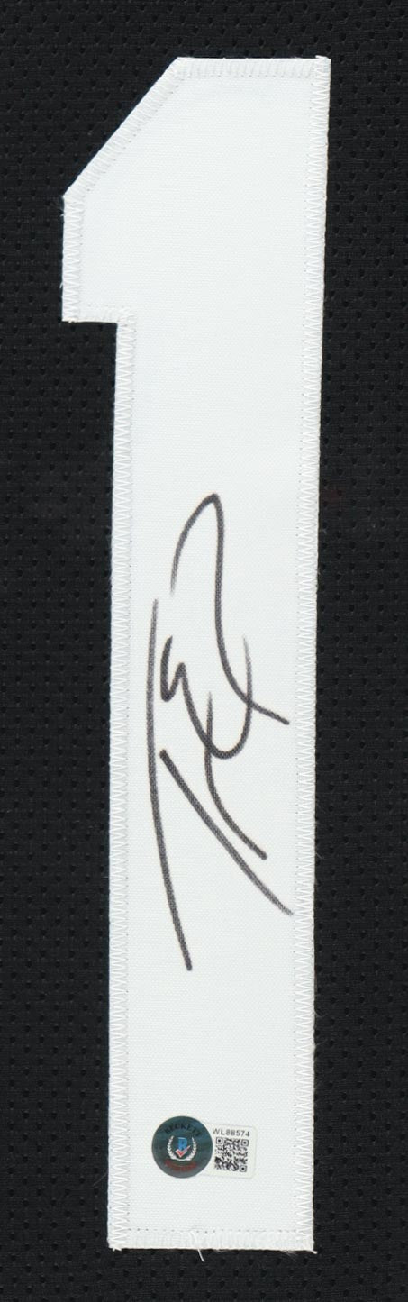 Authentic Travis Etienne Jr Autographed Custom Framed Jersey Display Beckett COA