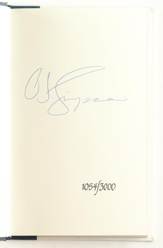 O.J. Simpson Autographed “I Want to Tell You” Limited Edition Hardback Book | Signed Copy | Little, Brown and Company