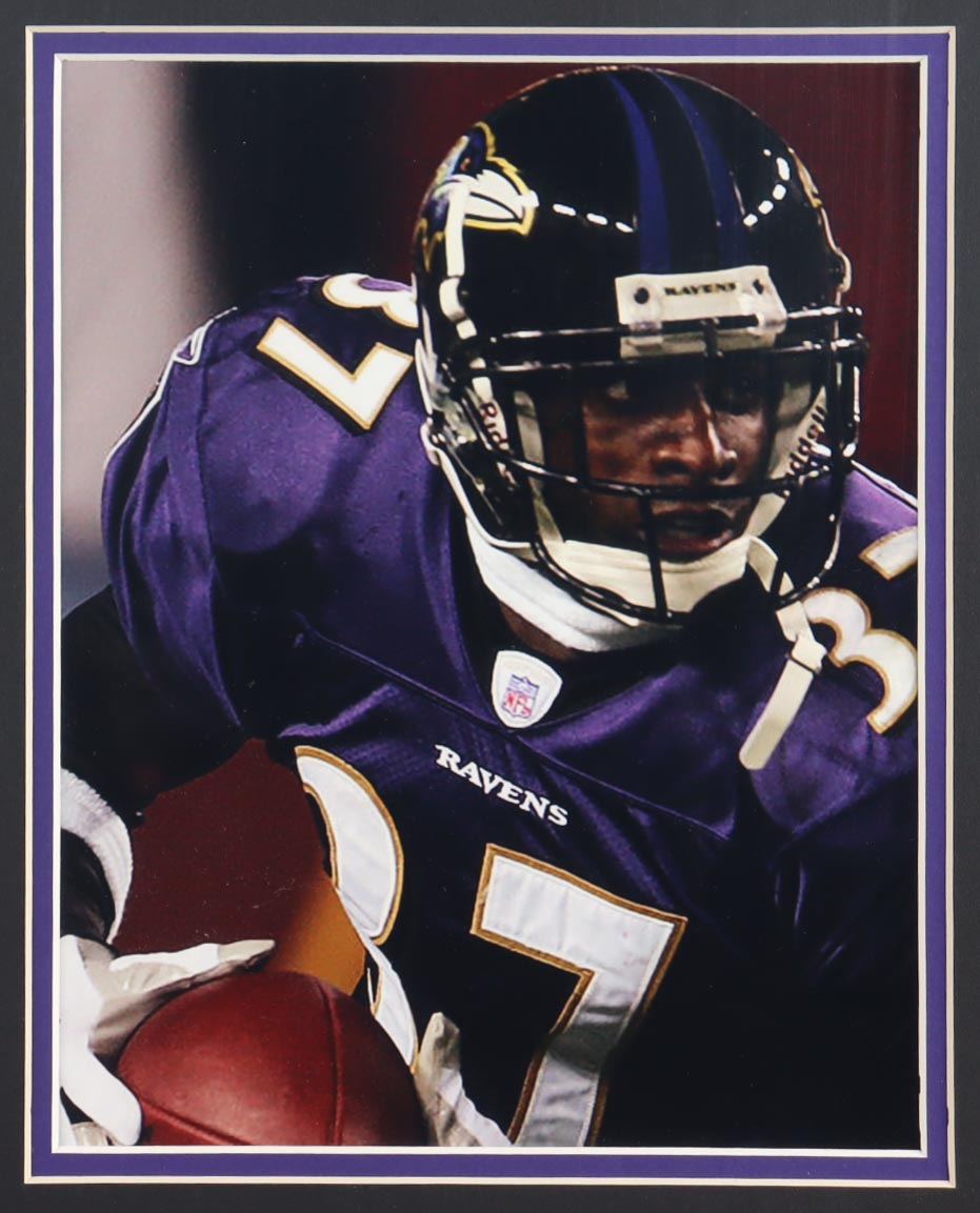 Authentic Deion Sanders Autographed Ravens Custom Framed Jersey Display Beckett COA