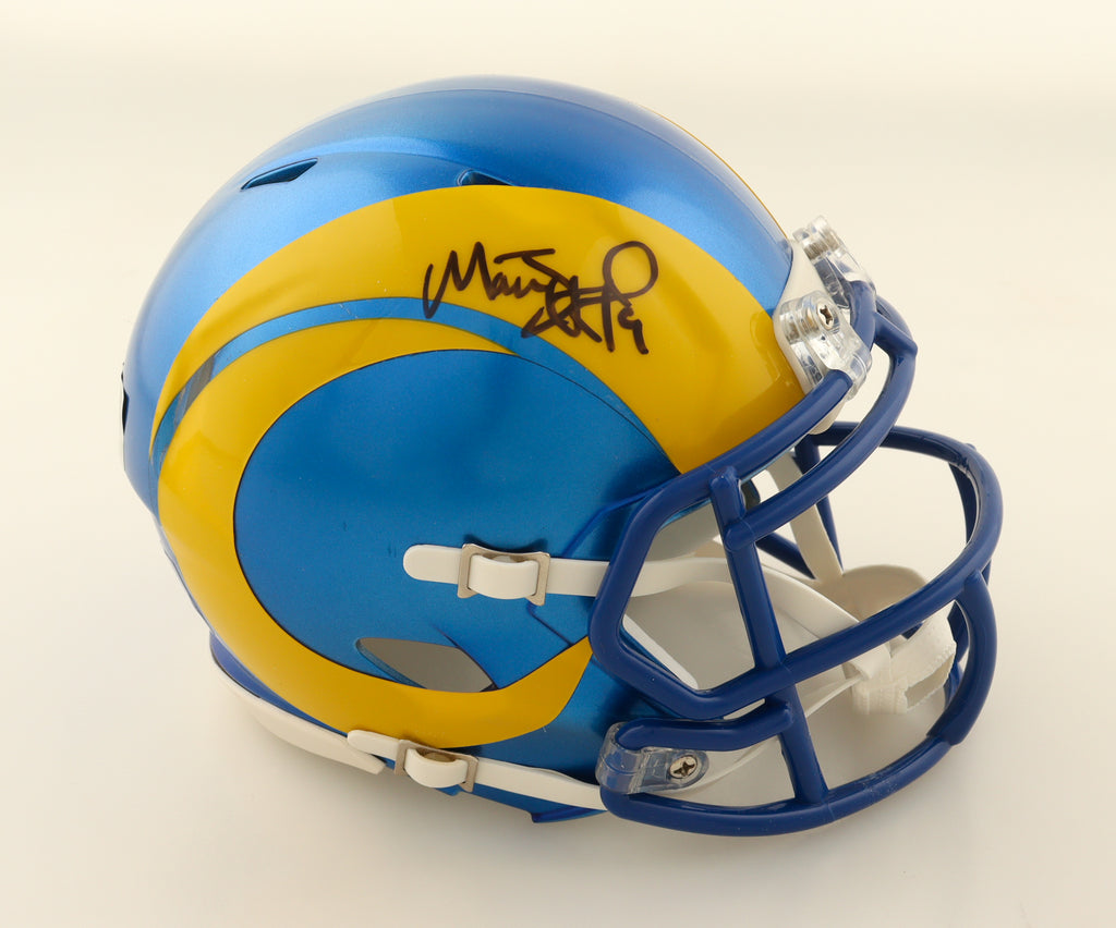 Authentic Matthew Stafford Autographed Rams Speed Mini Helmet Fanatics COA