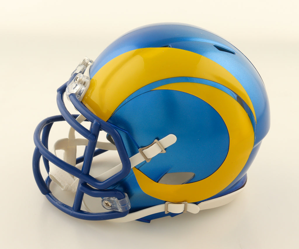 Authentic Matthew Stafford Autographed Rams Speed Mini Helmet Fanatics COA