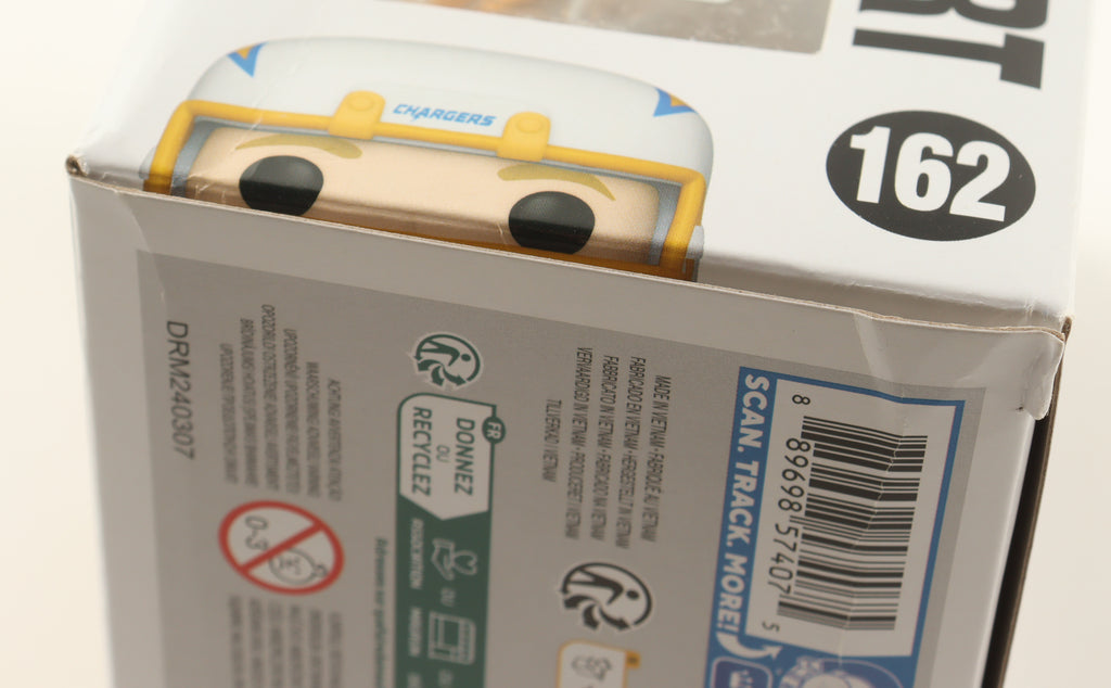 Authentic Justin Herbert Autographed Chargers 162 Funko Pop Beckett COA