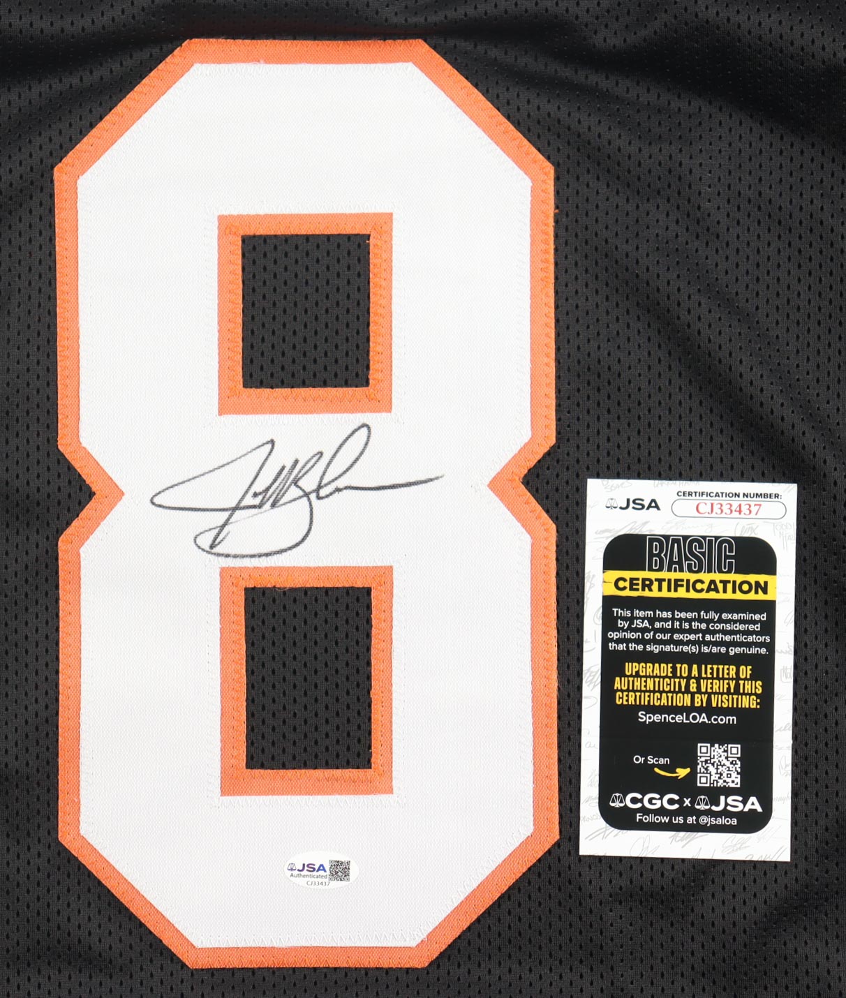 Authentic Jeff Blake Autographed Jersey JSA COA