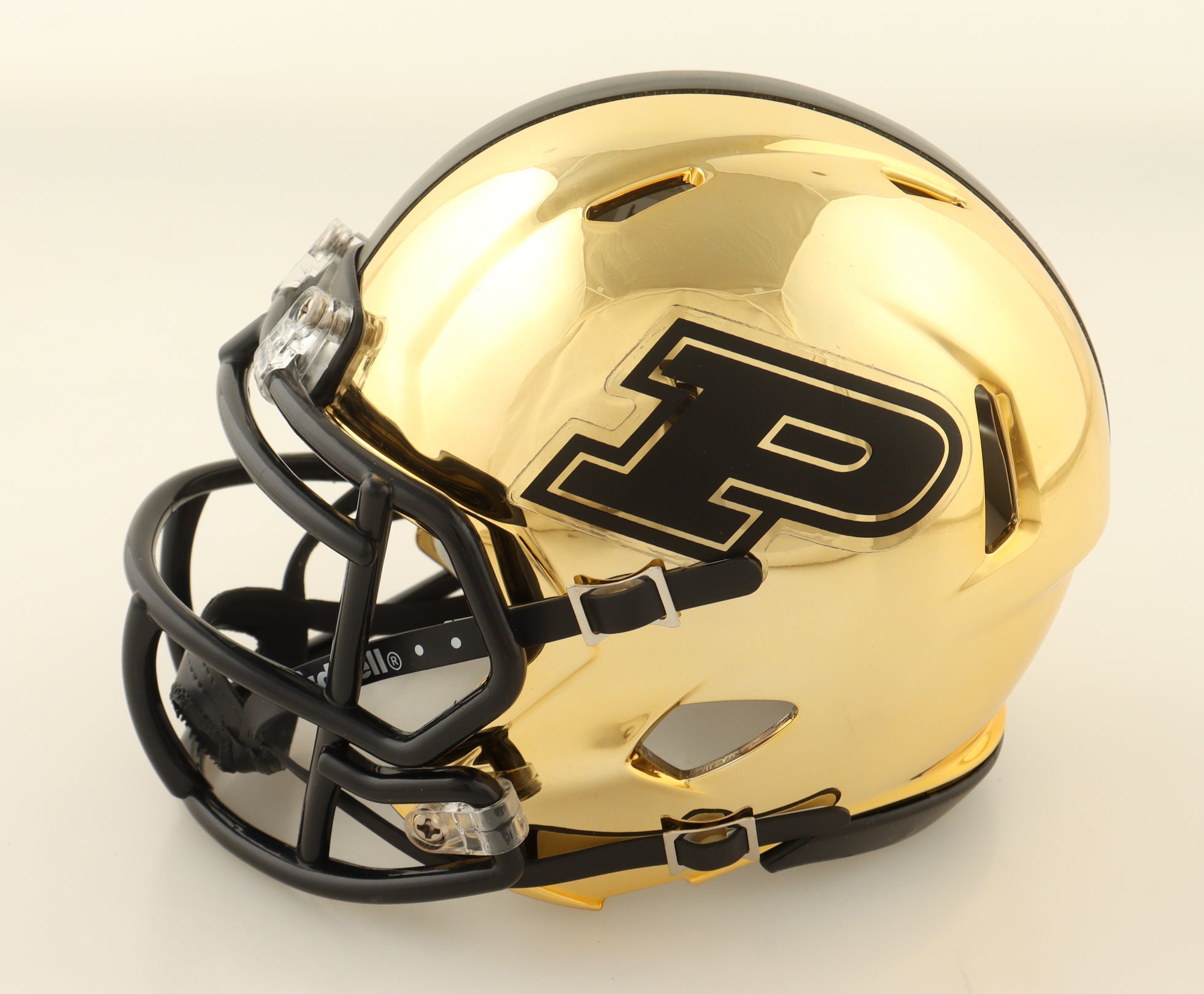 Mike Alstott Autographed Purdue Boilermakers Chrome Speed Mini Helmet | Inscribed “A-Train” | Beckett Certified