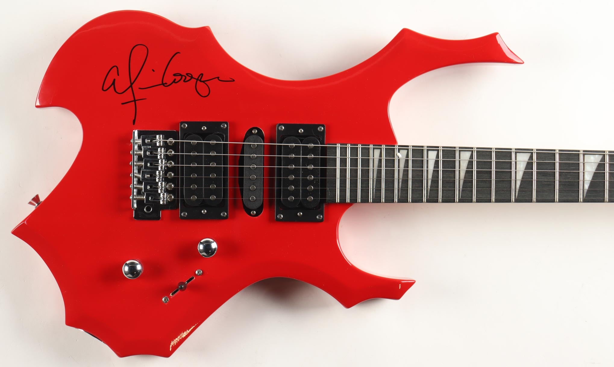 Alice Cooper Autographed Full-Size Electric Guitar | Beckett Certified Signature | Rock & Roll Hall of Famer