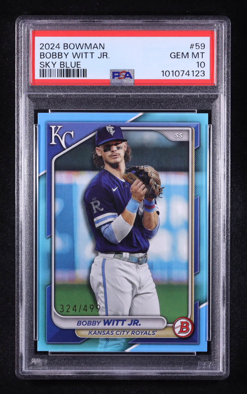 Bobby Witt Jr. 2024 Bowman Sky Blue #59 /499 PSA 10 Gem Mint | Kansas City Royals