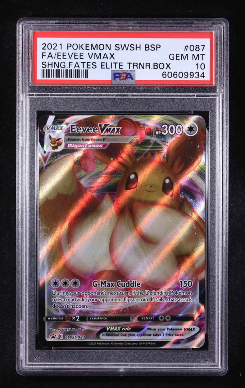 Eevee VMAX 2021 Pokémon Sword & Shield Promo #087 Holo PSA 10