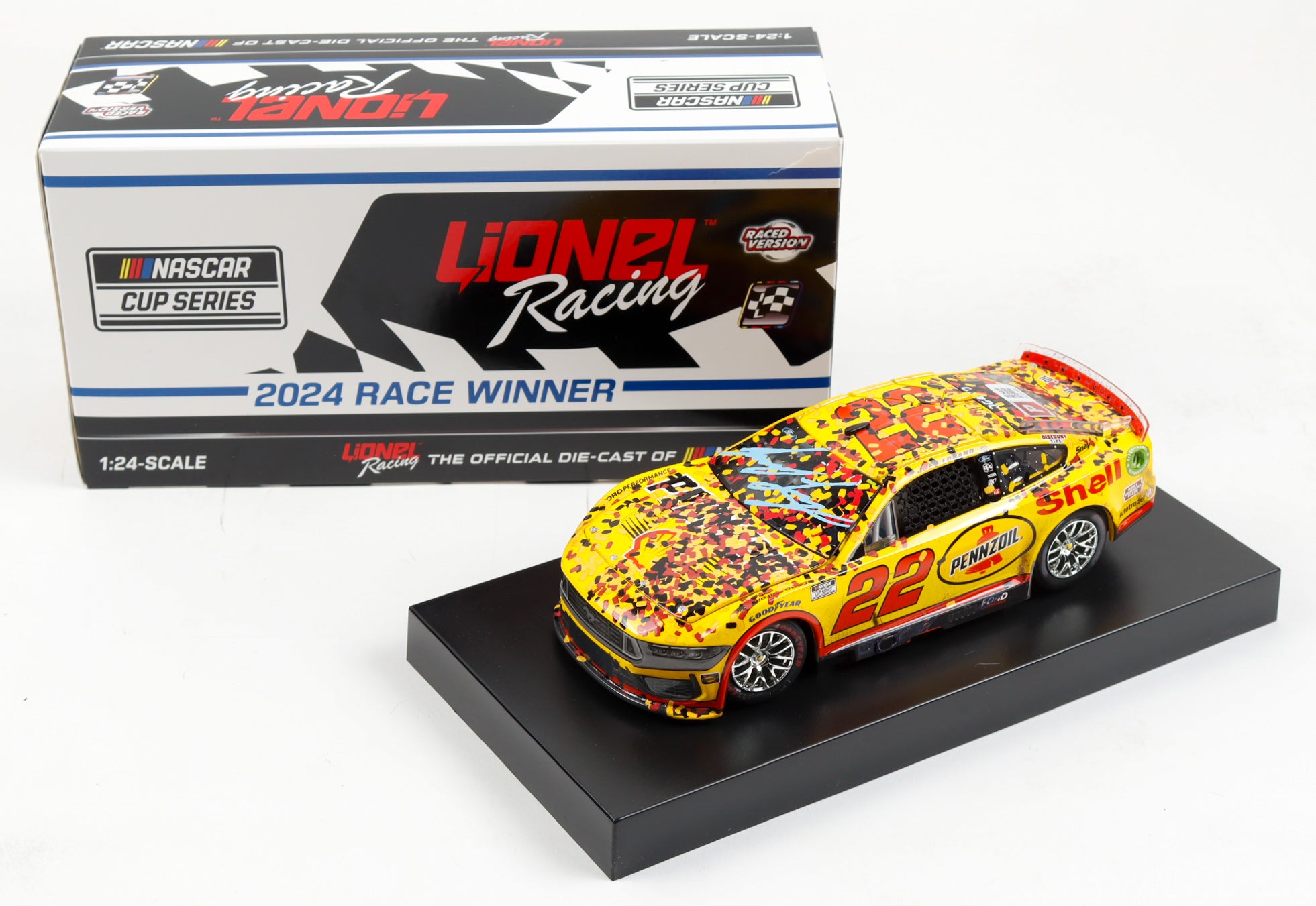 Joey Logano Signed 2024 #22 Shell-Pennzoil All-Star Win Mustang | 1:24 Diecast Car