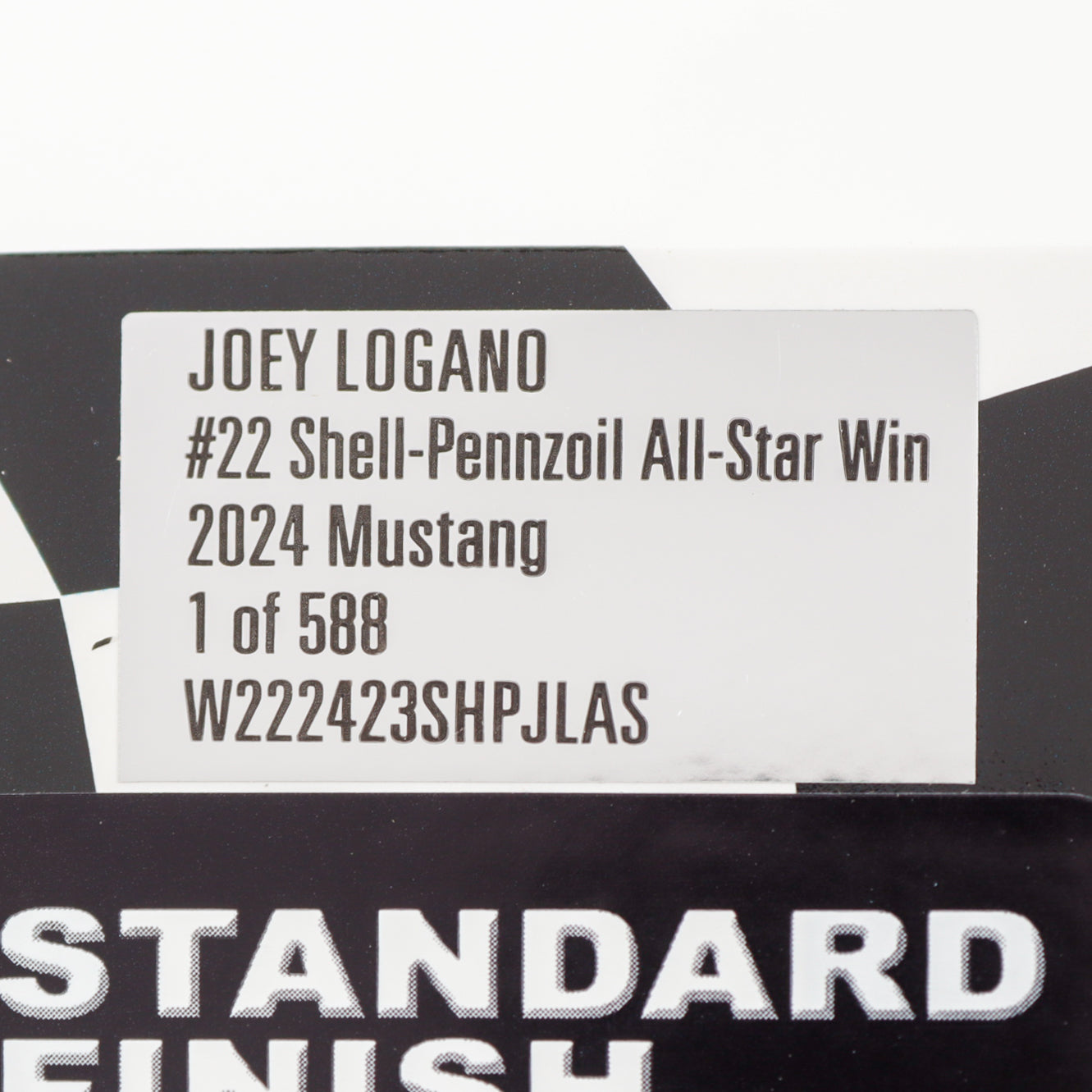 Joey Logano Signed 2024 #22 Shell-Pennzoil All-Star Win Mustang | 1:24 Diecast Car