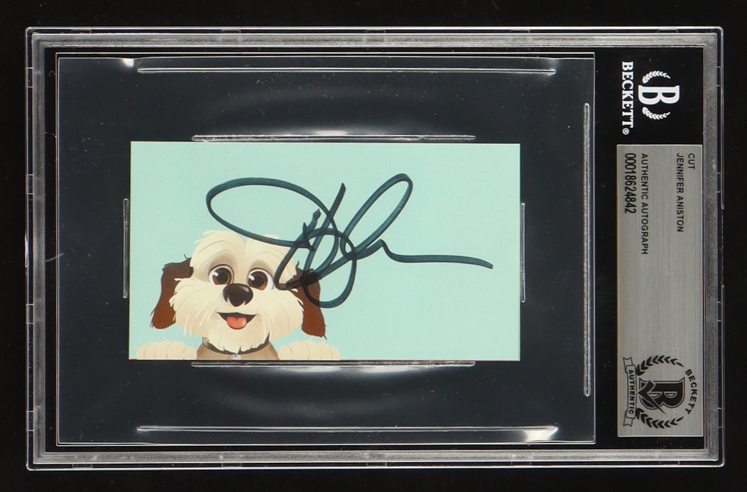Jennifer Aniston Autographed 3x5 Cut Signature | Beckett Certified (BAS) | Hollywood Memorabilia