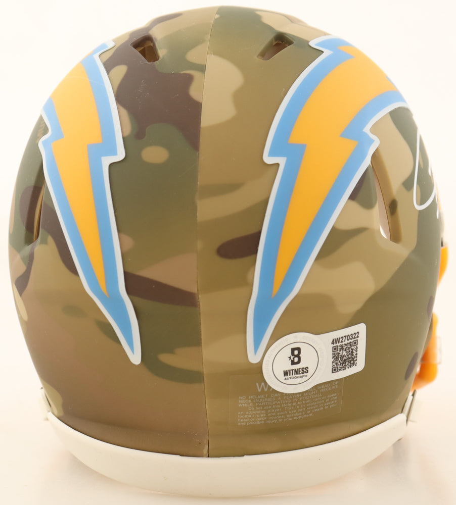 LaDainian Tomlinson Signed Chargers Camo Alternate Speed Mini Helmet (Beckett)