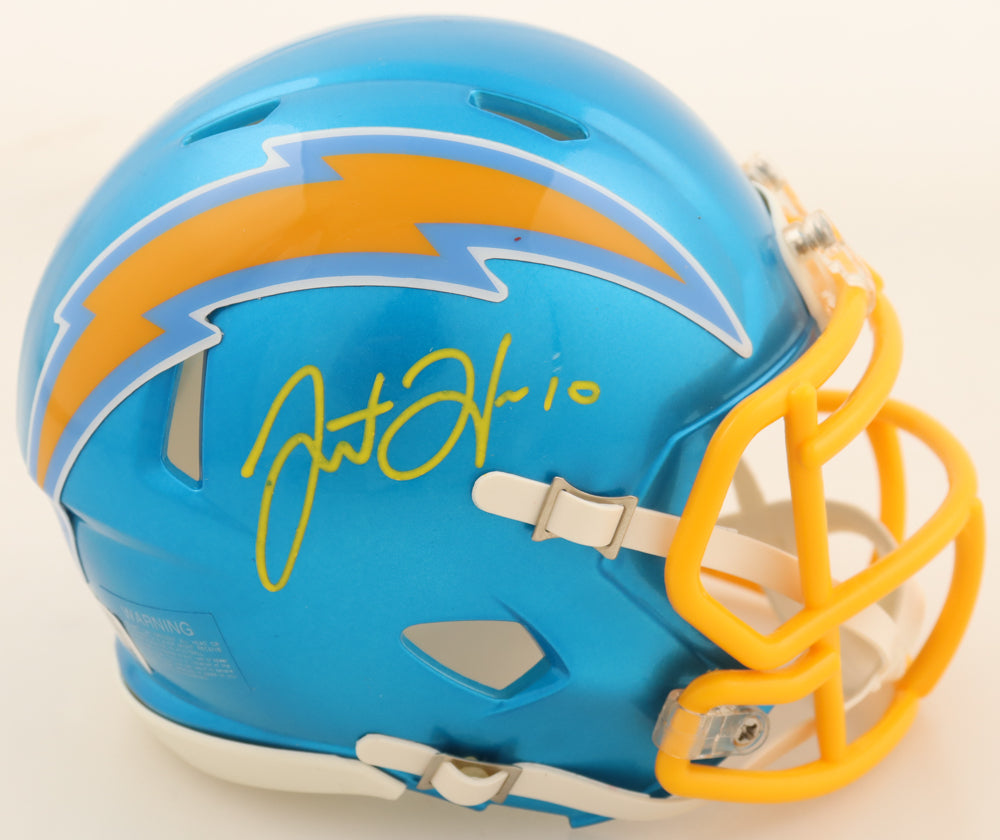 Justin Herbert Signed Chargers Flash Alternate Mini Helmet