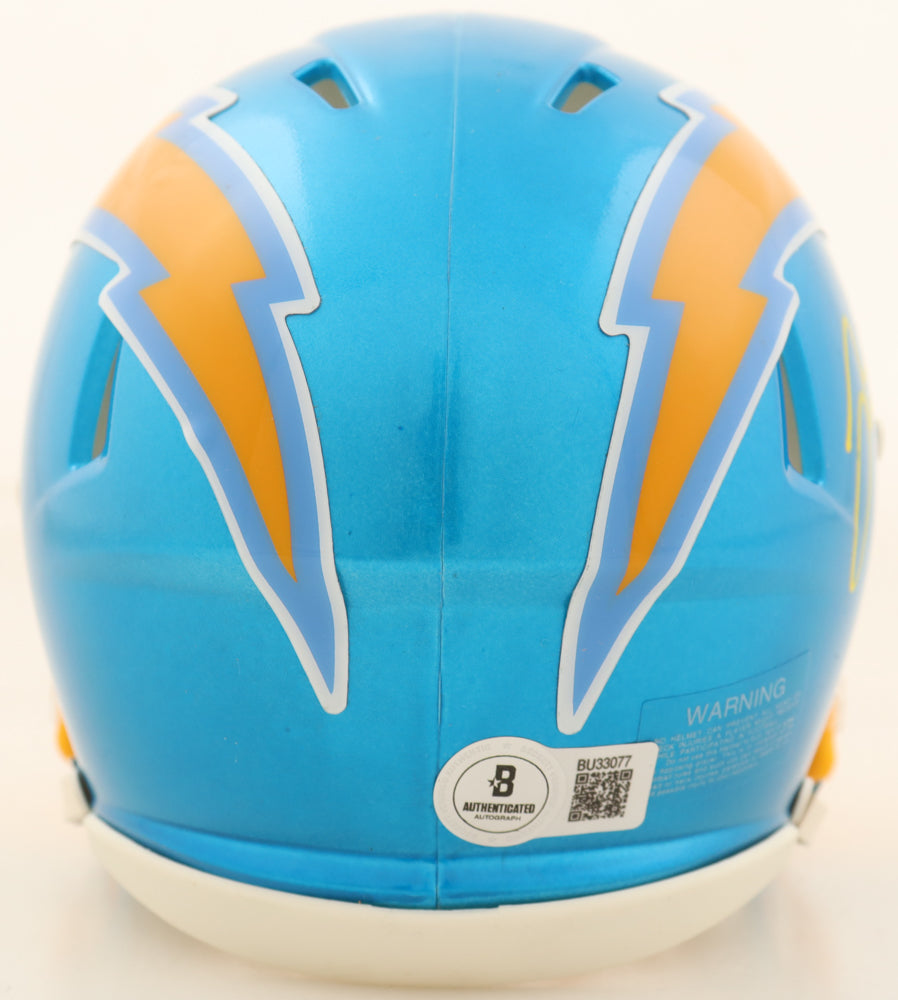 Justin Herbert Signed Chargers Flash Alternate Mini Helmet