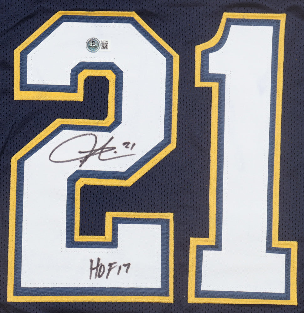 Live Auction Happening Now - Click to Join Enter your max bid for this auction LaDainian Tomlinson Signed Jersey Inscribed "HOF 17"