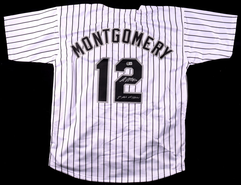 Custom jersey with everything sewn on, size XL. Hand-signed and inscribed by Colson Montgomery.