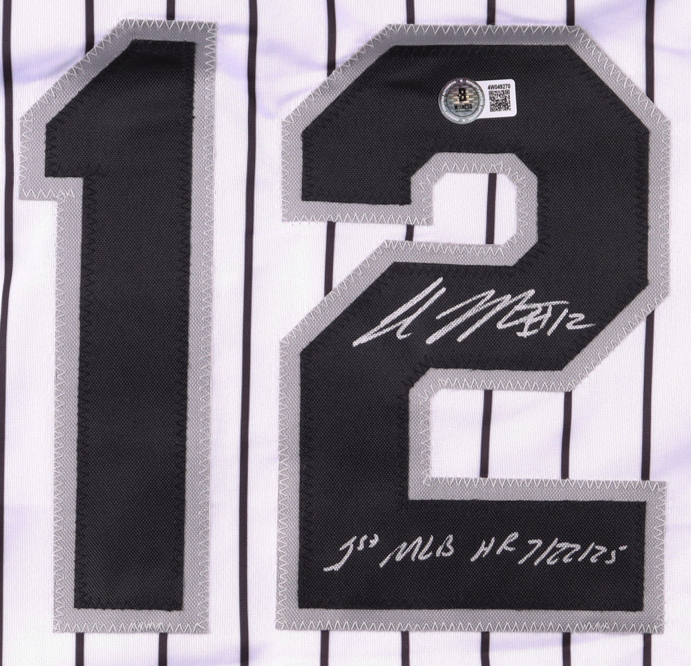 Custom jersey with everything sewn on, size XL. Hand-signed and inscribed by Colson Montgomery.